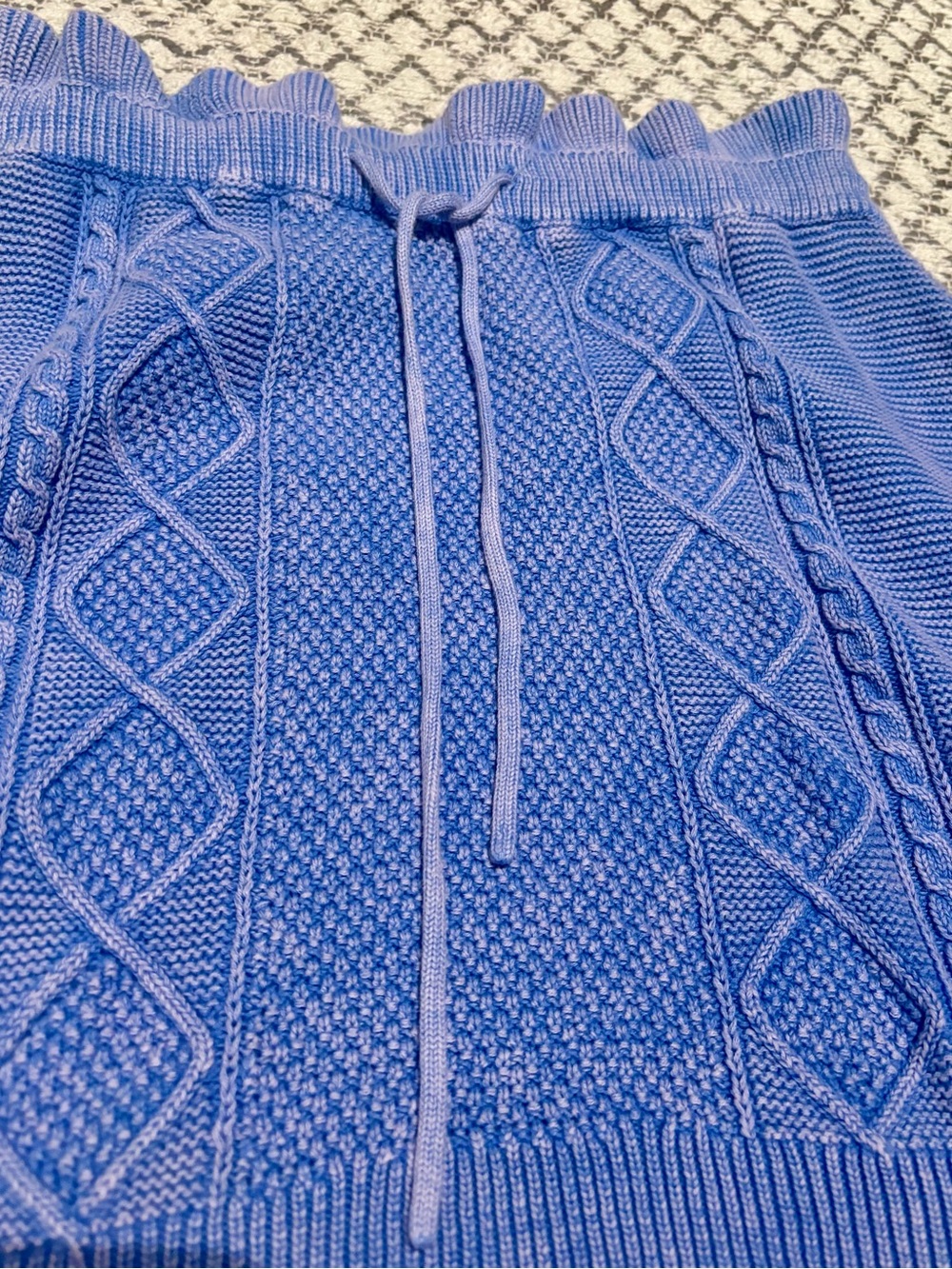 Free People Periwinkle Blue Cable Knit Mini Skirt - Picture 3 of 5